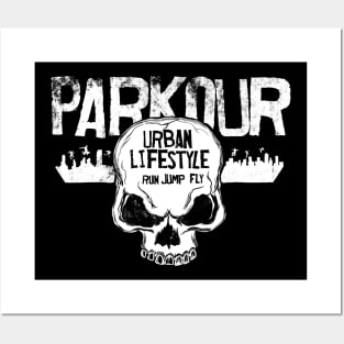 Parkour Urban Lifestyle White Posters and Art